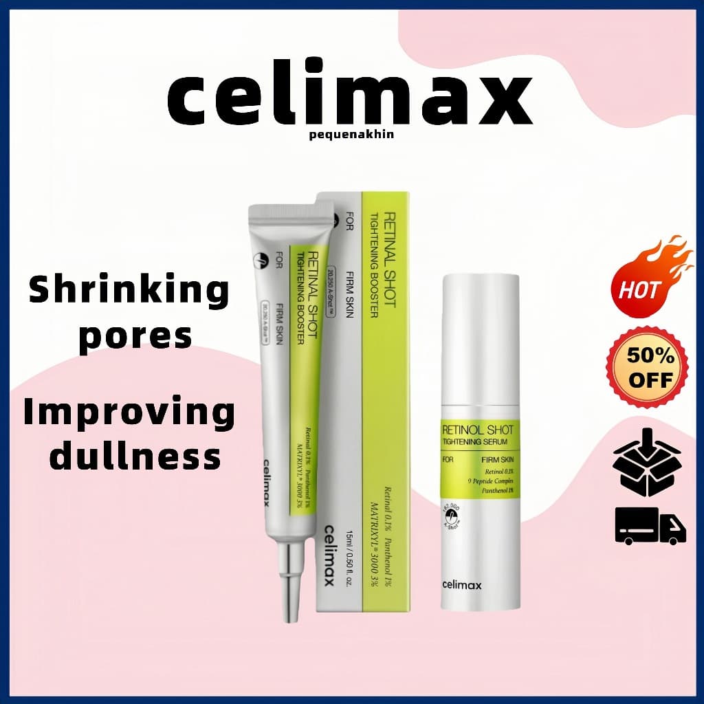 4.4celimaxretinal SHOT TIGHTENING BOOSTER 15ml/RETINOL SERUM 30mL/Melhorar Poros Ásperos , Fórmula Gentil