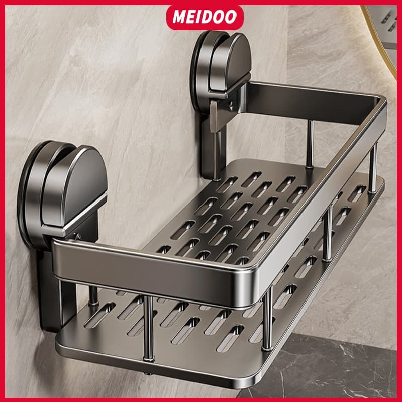 MEIDOO Rack De Armazenamento De Ventosa De Cozinha Para Banheiro-Sem Necessidade De Broca