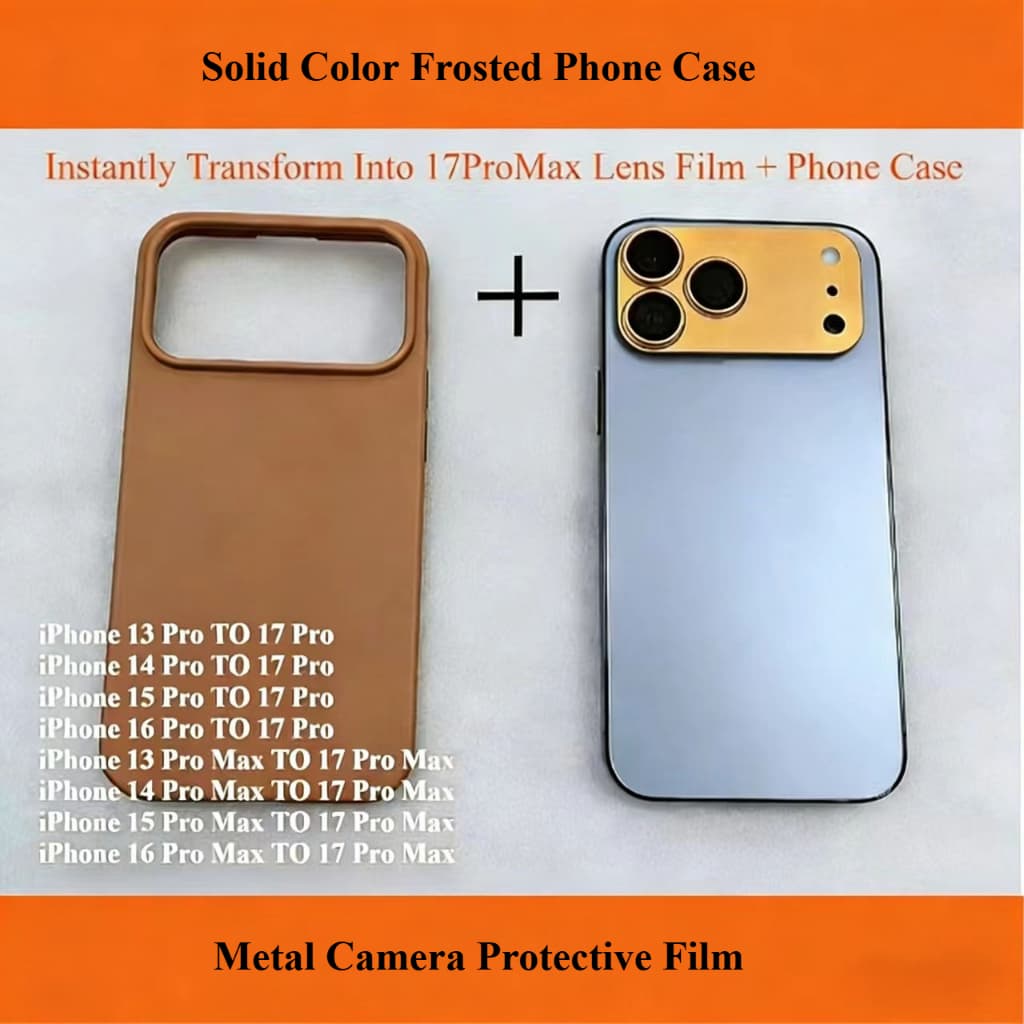 【Alterar a aparência para 17ProMax】 Capa De Telefone E Filme De Lente Para iPhone 16 15 14 13 Pro Max