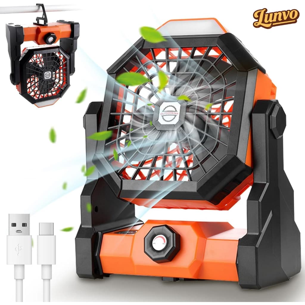 Ventilador DobráVel PortáTil Piso RetráTil Usb AjustáVel Adequado Para EscritóRio Ar Livre Viagens De Acampamento Recarr