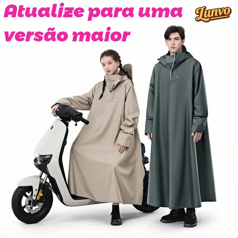 Capa de chuva para carros elétricos, motocicletas a bateria, poncho longo à prova de chuva para homens e mulheres
