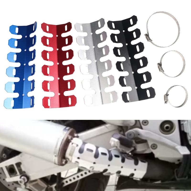 Silenciador De Escapamento Universal Para Motocicleta , Capa Protetora Térmica Calcanhar , Dirt Bike
