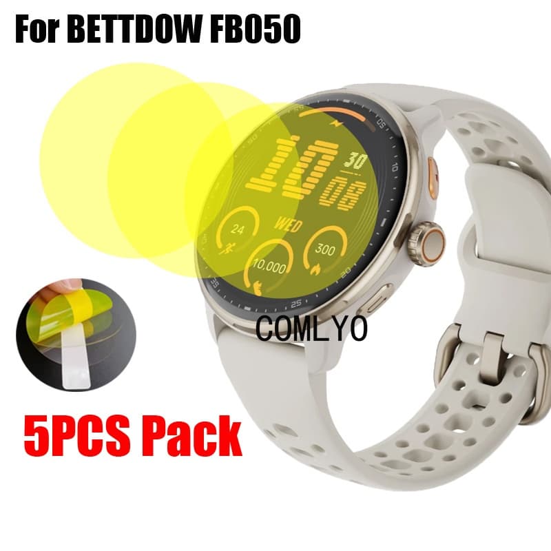 Para BETTDOW FB050 Protetor De Tela Smartwatch Relógio Inteligente HD Capa Protetora Filme Curvo Filmes Macios