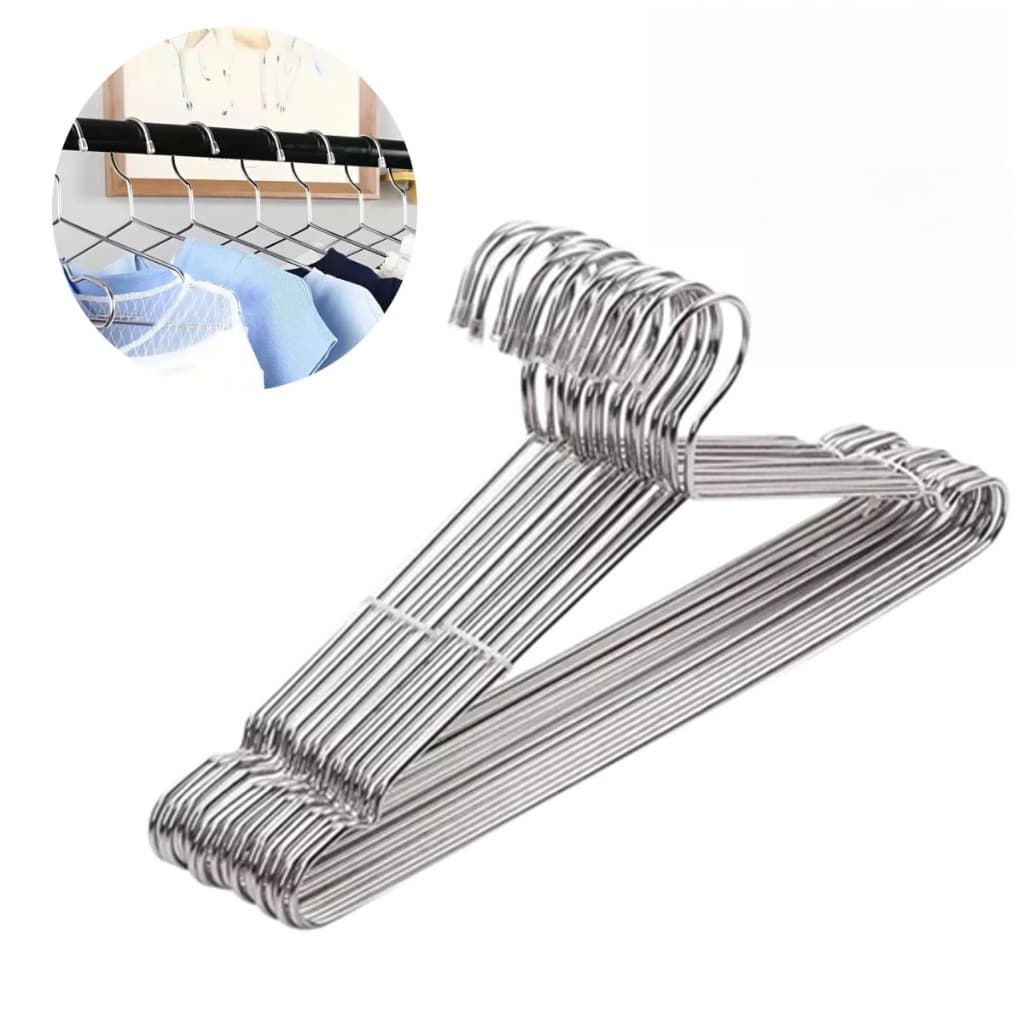 Kit 10/20/2 Cabide aço inoxidável Adulto Resistente Aço Cromado Atacado