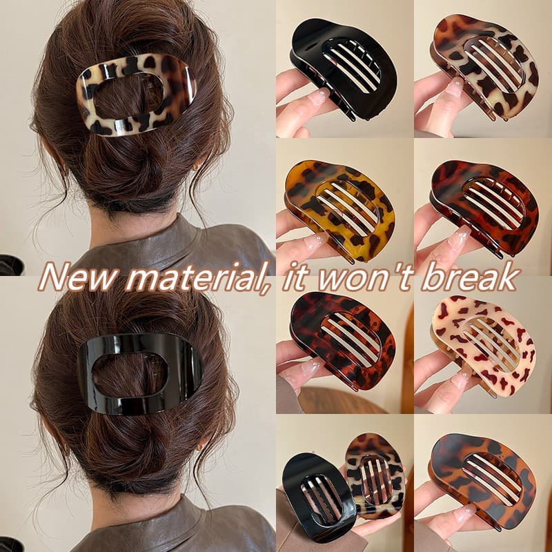 Grampo de cabelo curvo feminino 2025 novo estilo cabeça traseira placa plana grampo de cabelo não cabeça clipe bico de p