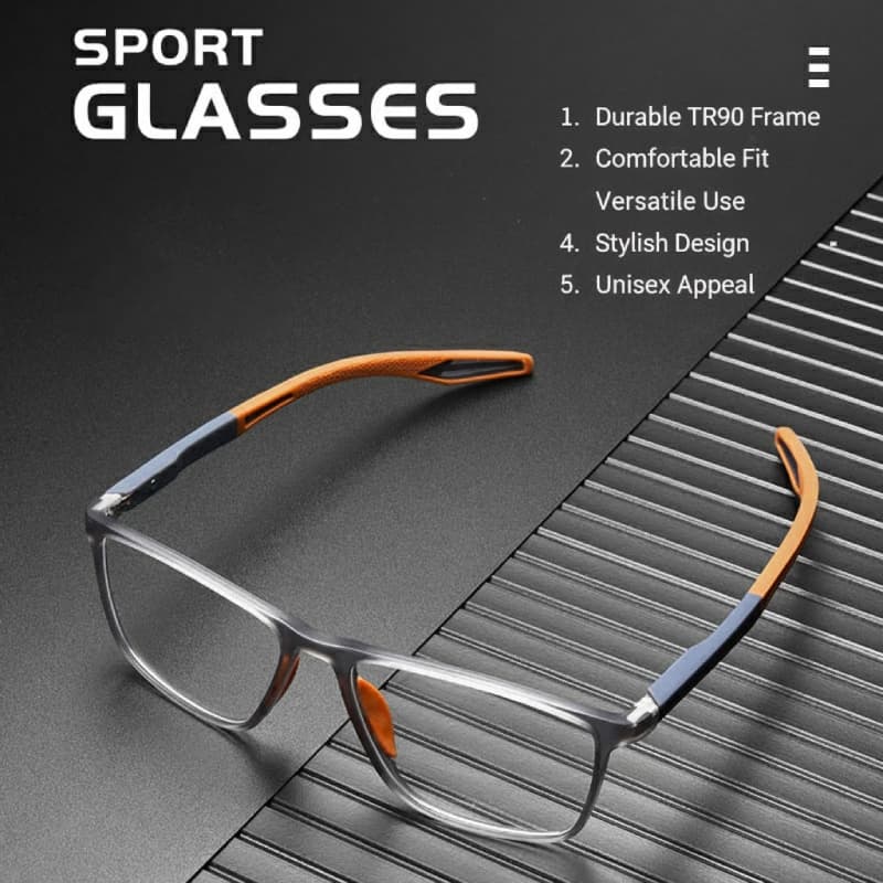 TR90 Óculos Esportivos Luz Azul Bloqueando Antiderrapante Basquete Futebol Verão