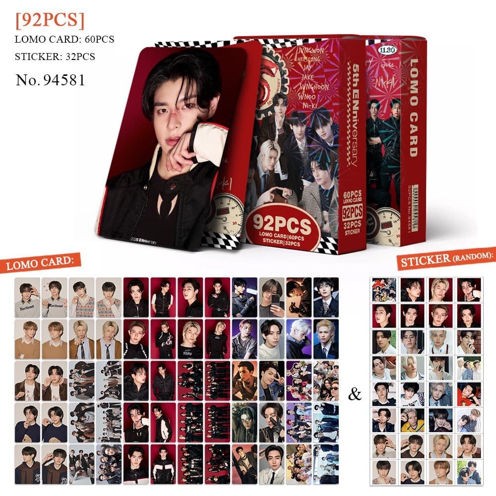 92-96pcs/box EN ROMANCE:UNTOLD 2024 GGU GGU PACKAGE Lomo cards Orange Blood Album Stickers Photocards HEESEUNG JAKE JAY JUNGWON NI-KI SUNGHOON SUNOO Postcards