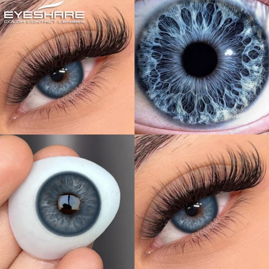 EYESHARE Envio Do Brasil 1 Par De Lentes De Contato Coloridas Azuis Marrons Alunos Cinza Oculares Naturais Contatos Verd