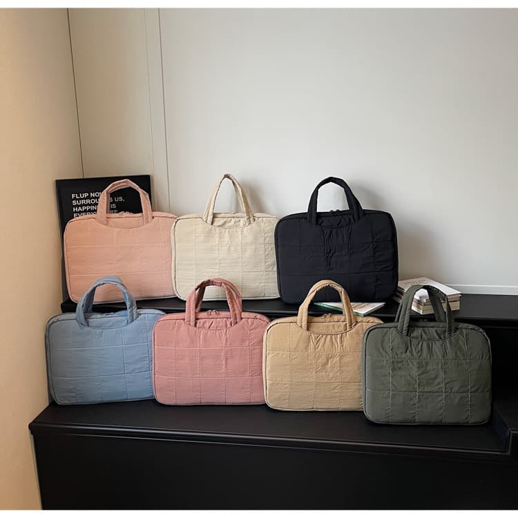 2026 novo estilo versão coreana simples cor sólida Tablet saco Commuter 14-Polegada Notebook bolsa