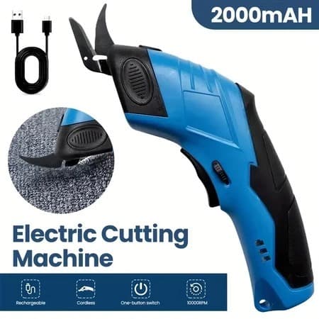 Tesoura Elétrica Para Tecidos Usb Recarregável Bivolt Conveniente simples fácil de usar