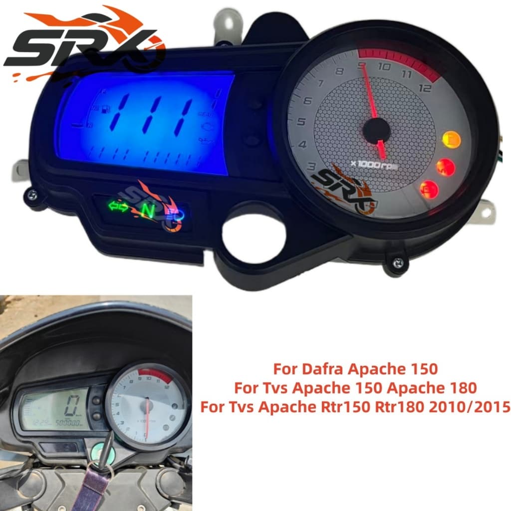 Para Tvs Apache Rtr150 Rtr180 2010/2015 Dafra 15 Motocicleta Medidor Digital Montagem Odômetro Tacômetro Velocímetro