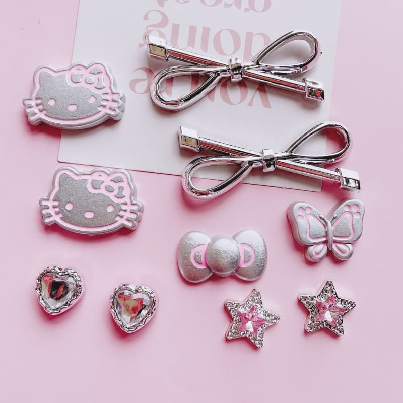 LAHG > Flor De Sapato Vermelho Dos Desenhos Animados Bonito Alta Beleza Buraco Fivela Novo