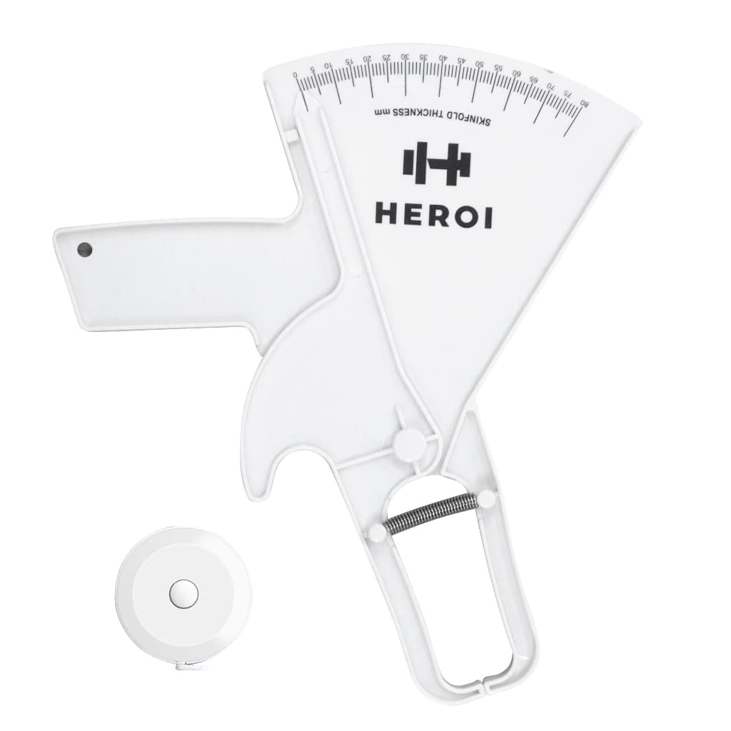 HEROI medidor de gordura corporal, intervalo de medição 0-80 mm, precisão 0,2mm