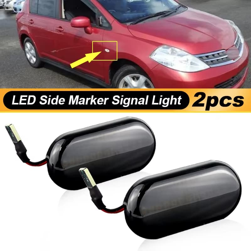Para Nissan Fairlady Livina Qashqai Navara Tiida Terrano Armada Dinâmico LED Marcador Lateral Luz De Sinalização De Giro