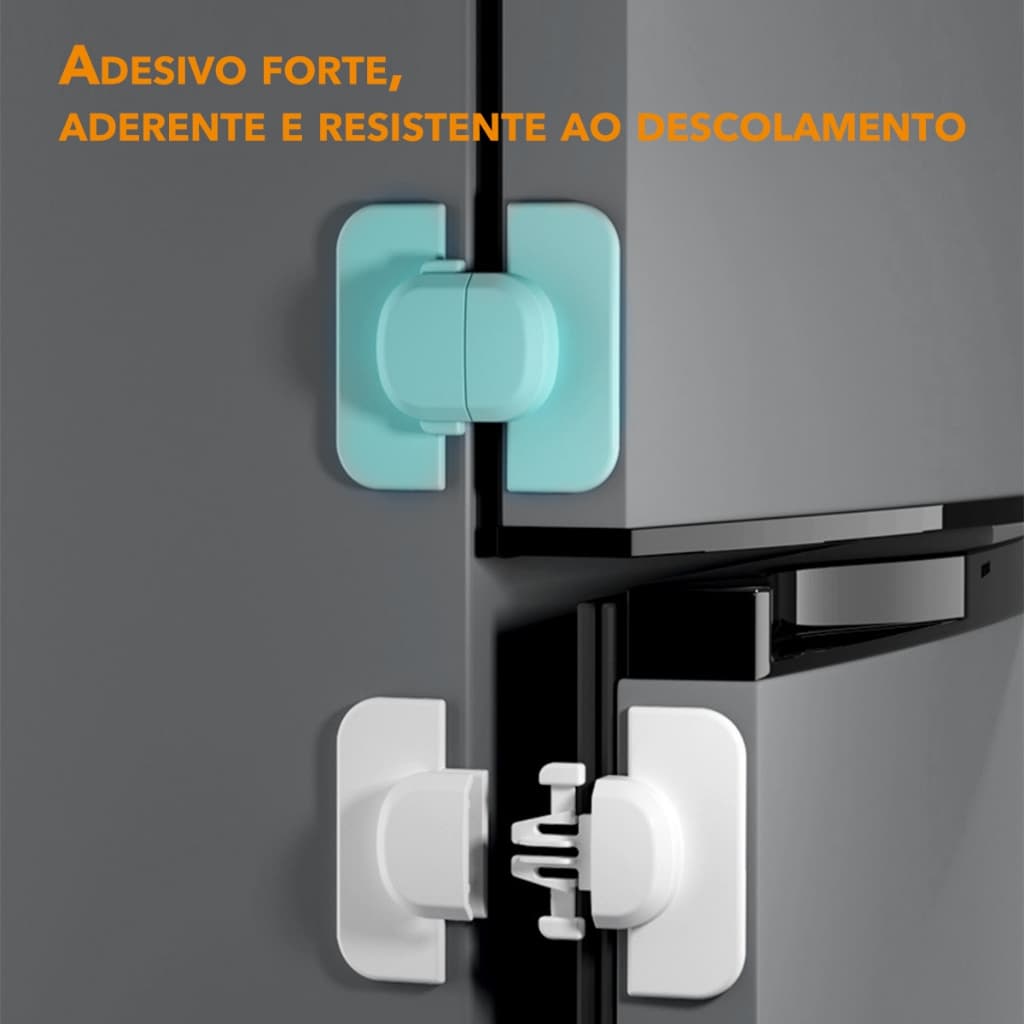 1/2 Peças Trava de Segurança Infantil para Geladeira e Armários, Fechadura Ajustável para Móveis