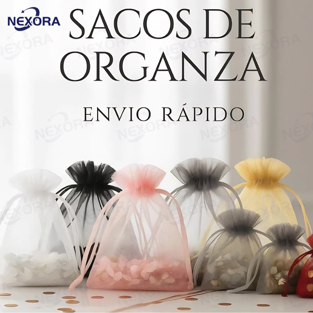 Kit 5/10/25/50 Un Saco Saquinho Organza Tule Saquinho 7x9 9x12 10x15 Branco Festa Casamento