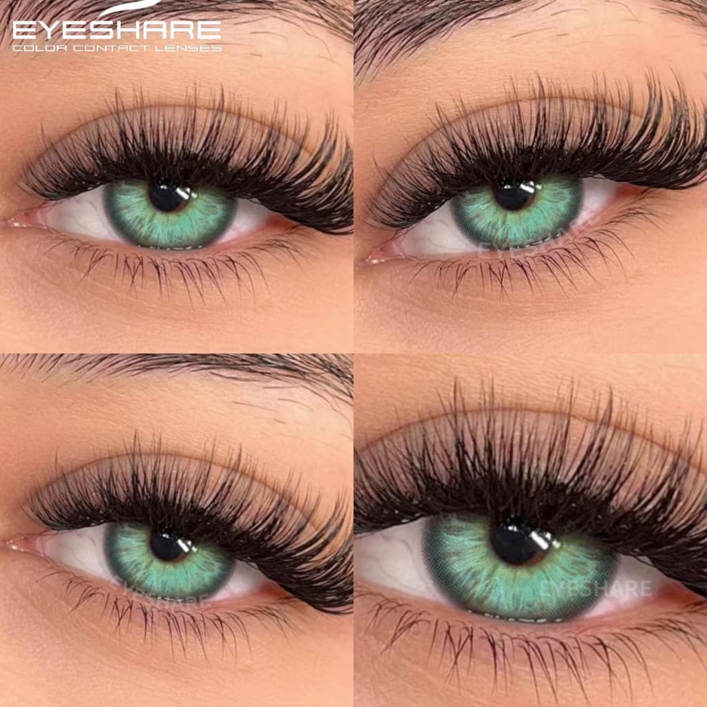 EYESHARE Envio Do Brasil Lentes De Contato Coloridas Olhos Verdes 1 Par De Decoração Cosméticos Maquiagem Uso Anual