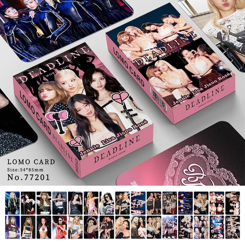 30 Unidades/Caixa BLACKPINK Photocards DEADLINE JUMP KPOP LISA JENNIE ROSE JISOO LOMO Cartão De Coleção