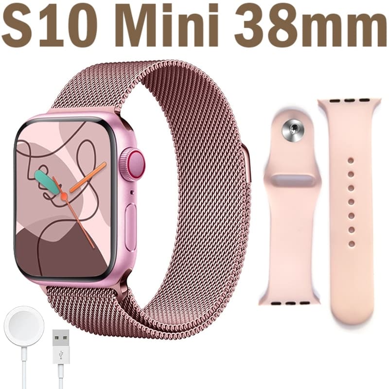 2025 S10 mini 38mm Mais Recente Smartwatch Relógio Inteligente Série IWO 10 , Lembrete De Mensagem , Personalizar Papel