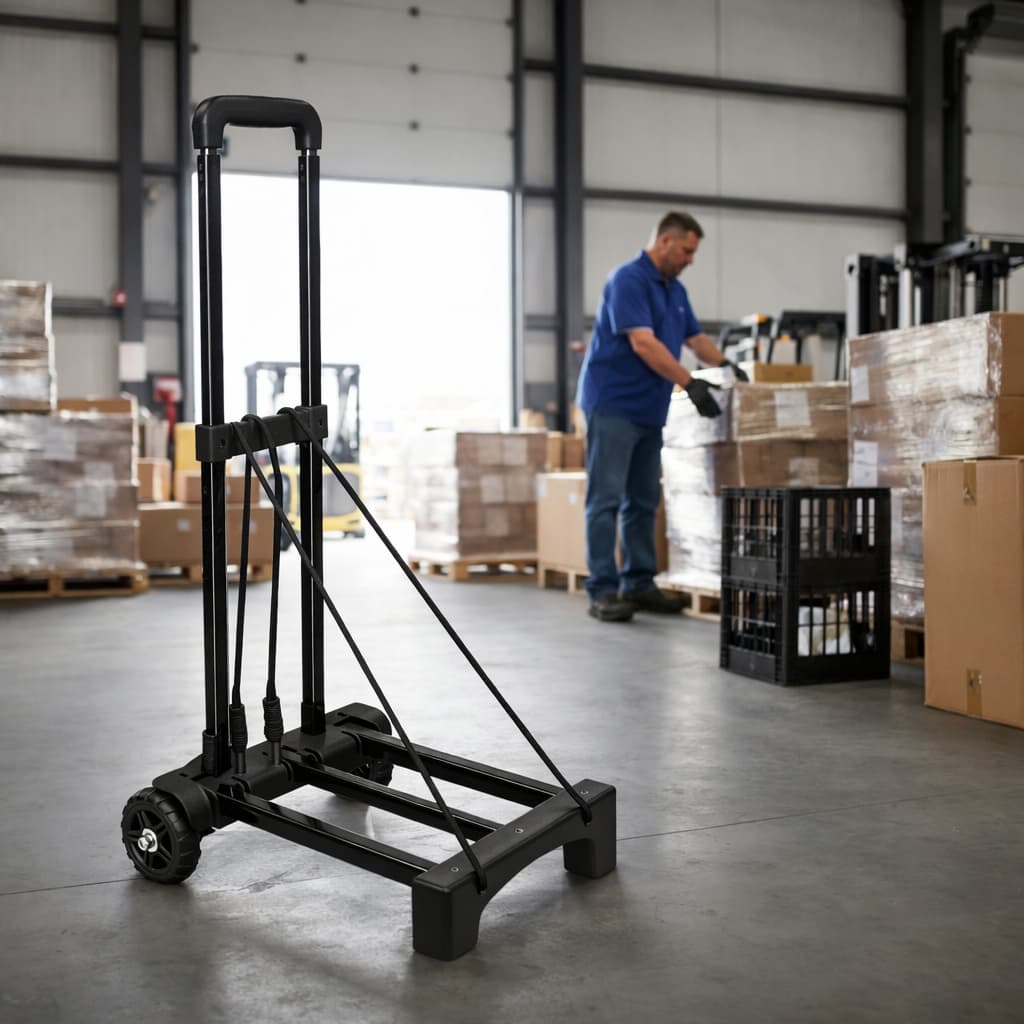 Carrinho De Carga Dobrável com DESCONTO Suporta 140 Kg, 2 Cordões Elásticos Preço Promocional Agora