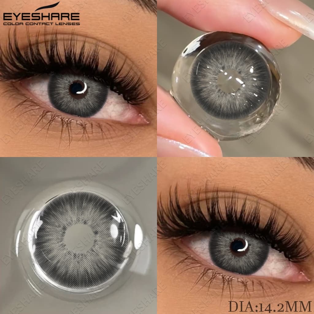 1 Par De Lentes De Contato Coloridas Cinza Para Olhos , Alunos De Beleza , Moda Suave , Envio Rápido Do Brasil