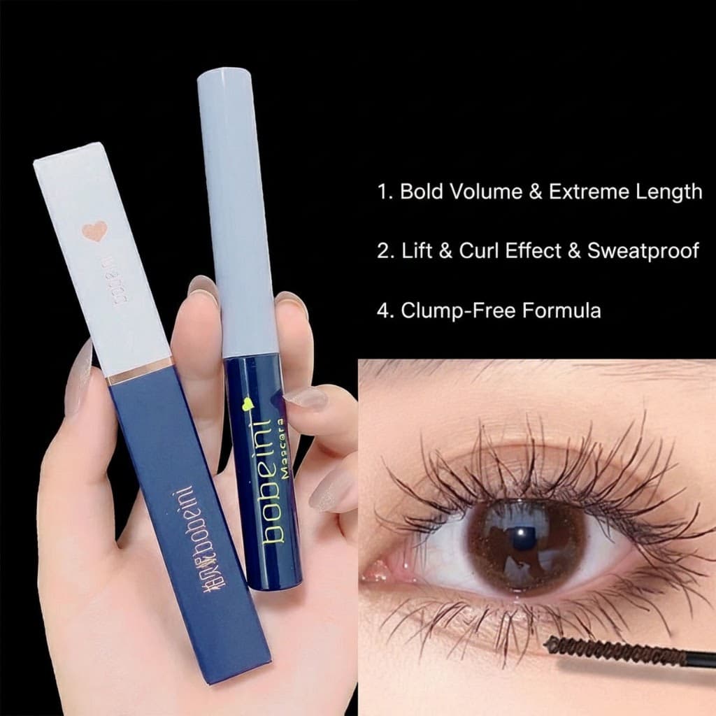 Bold Volume Curl Mascara Maquiagem À Prova D'água De Longa Duração Para O Festival De Verão