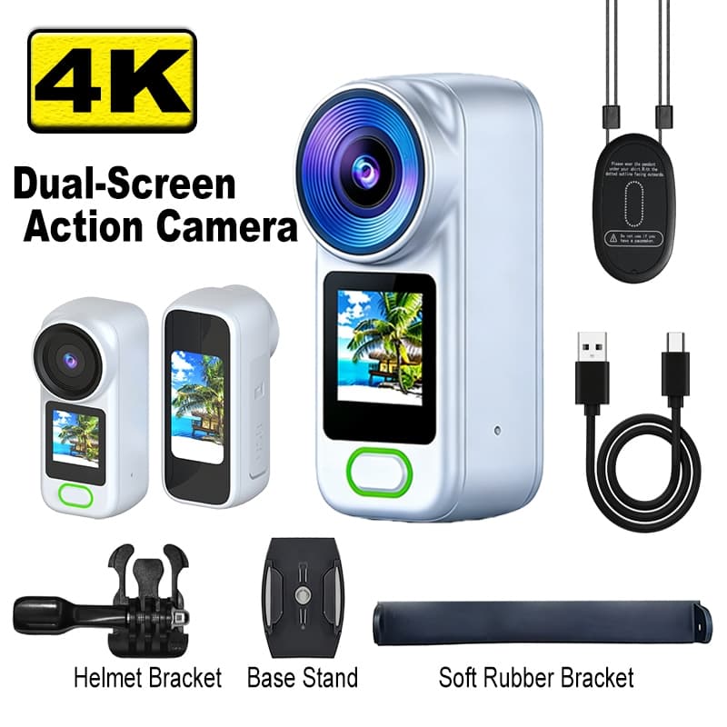 Mini Câmeras Esportivas De Tela Dupla HD Câmera De Ação De Polegar Peito POV Vestível Para Corrida/Ciclismo , Caminhadas