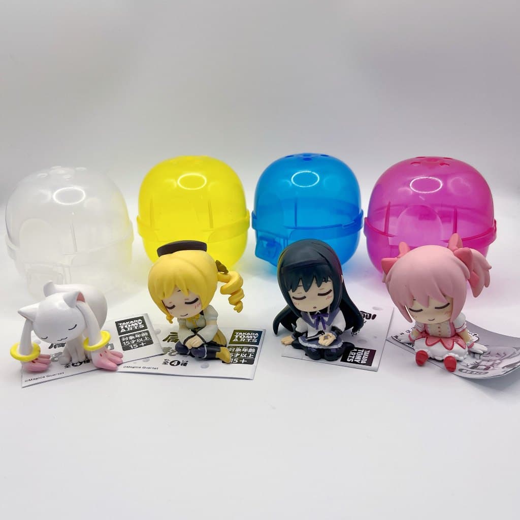 4 Pçs/Set Desenho Animado Anime Puella Magi Madoka Magica Q Versão Gashapon Kaname Homura Akemi Mami Tomoe Kyubey Incuba