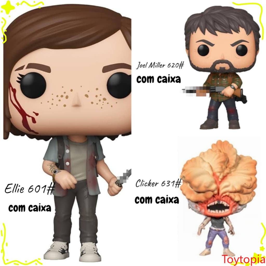 Funko Pop ! Jogos : The Last of Us Parte II-Boneca Modelo De Boneco De Ação Ellie 601Joel 620 Clicker 631