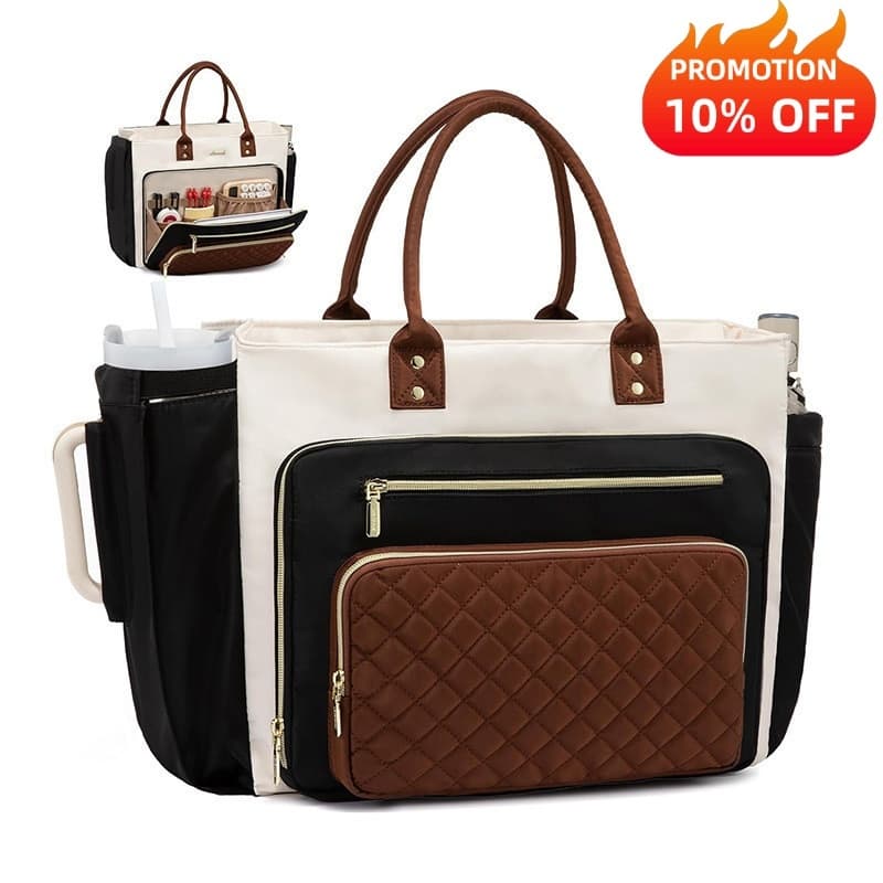 Tote Bag Nova Feminina para Trabalho, Briefcase para Laptop Bolsa de Mão Executiva com Carteira