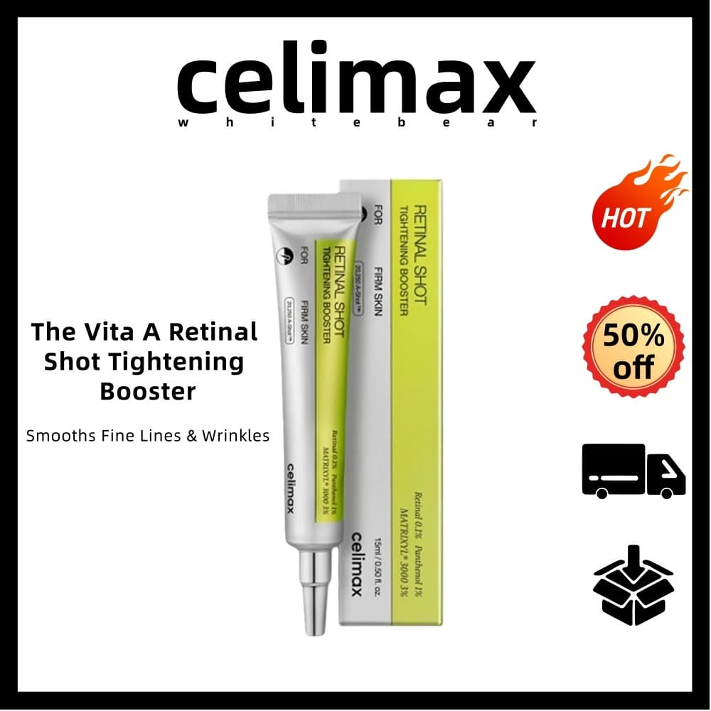 4.4celimax À Prova De Gordura The Vita A Retinal Shot Tighting Booster Reduz Rugas E Diminui Os Poros 15ml