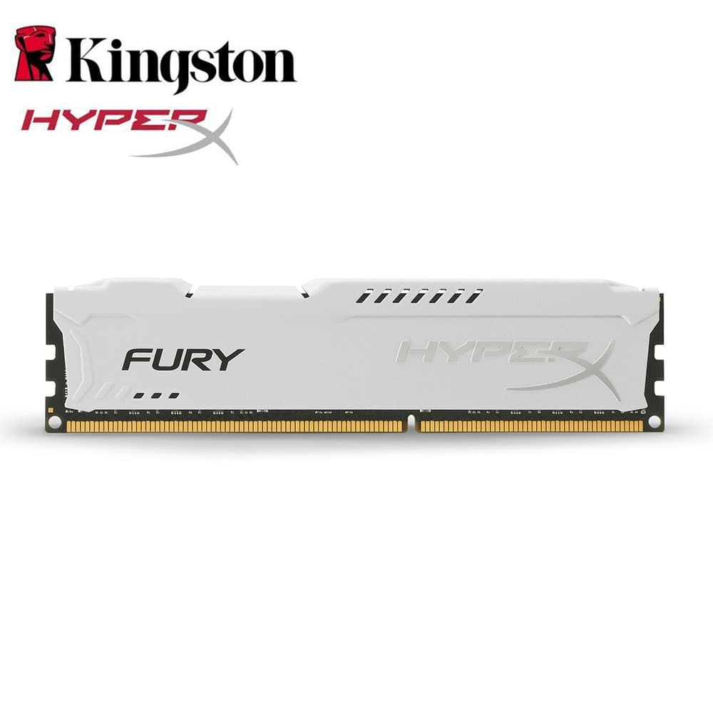 Kingston HyperX Fury DDR4 RAM 4GB 8GB 16GB DDR4 2133MHz2400MHz2666MHz3200MHz Memória De Mesa 1.2V Branca