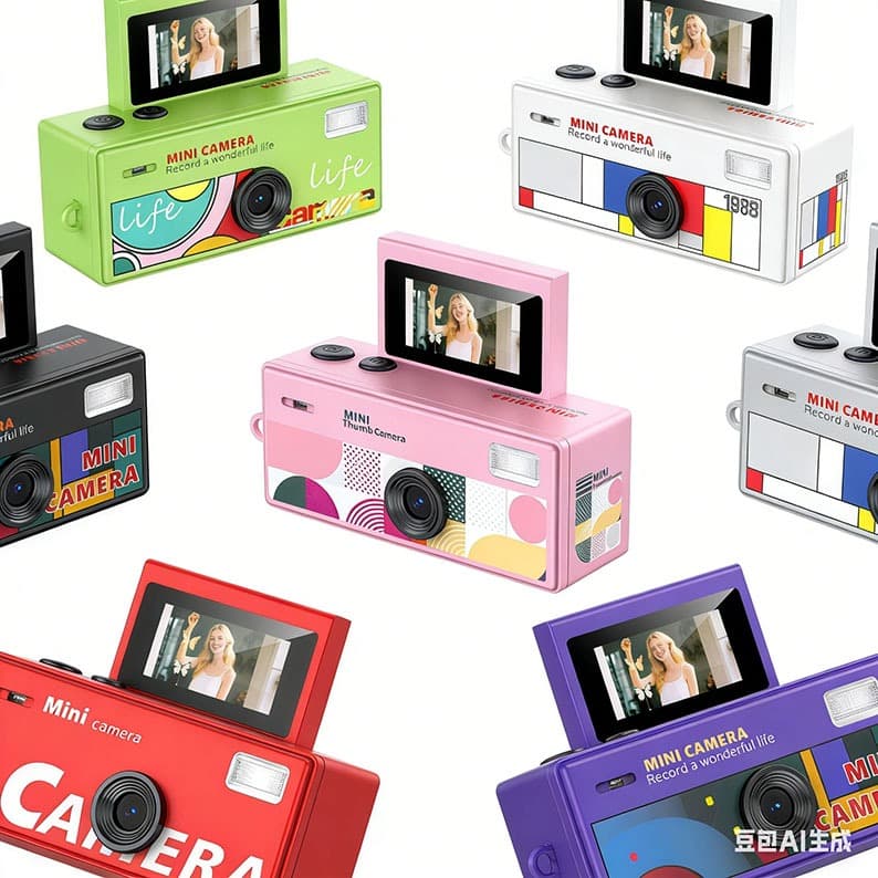 🔥🔥🔥Mini Câmera De Polegar Com Chaveiro Gravação De Vídeo HD 1080P E Lente Grande Angular CCD retrô