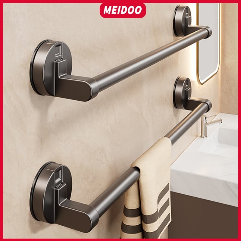 MEIDOO Barra De Toalha De Alumínio Com Ventosa Cinza À Prova D'água E De Ferrugem