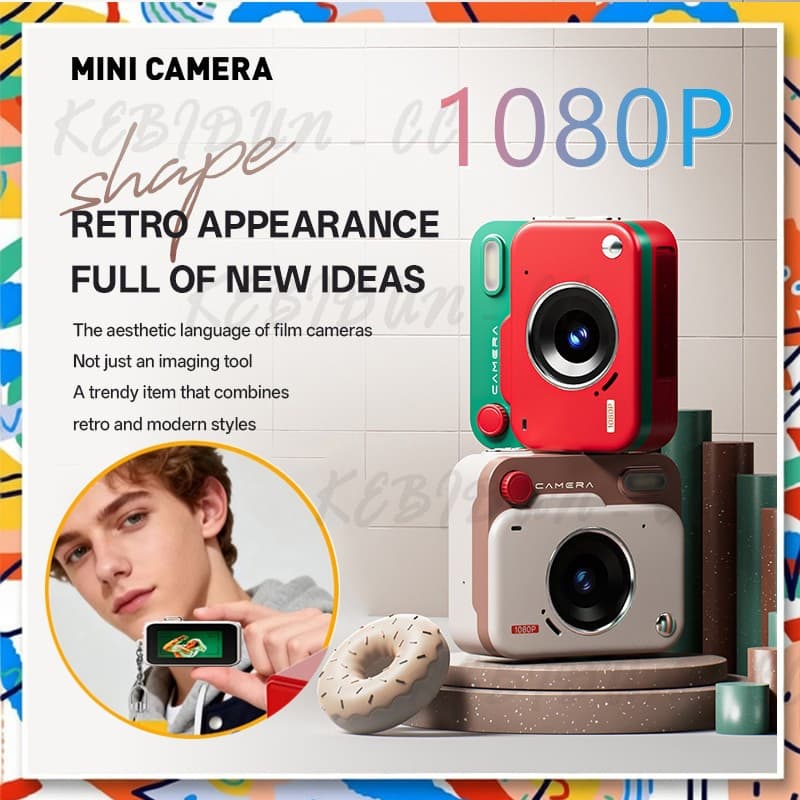 Y6000 Mini polegar câmera bolso CCD HD câmeras portáteis digitais retro ao ar livre viagem gravador de fotos presente