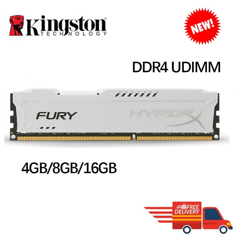 Kingston HyperX Fúria Branco DDR4 RAM 4GB 8GB 16GB 1.2v DDR4 2133mHZ 2400Mhz 2666MHz 3200Mhz Desktop Para Memória DIMM