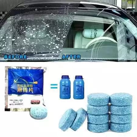 5/10 Filme De Vidro Efervescente Sólido Para Limpeza De Pára-Brisa De Carro Concentrado