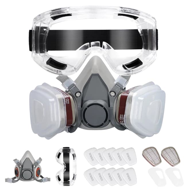 Respirador para Mascar Pintura Funilaria com Filtro de Carvão Ativo