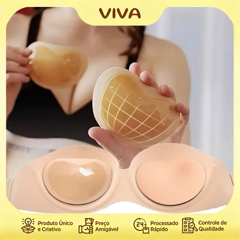 [ENVIO IMEDIATO]Par Sutiã de Silicone Invisível Push Up Bra Pads Reutilizável Praia Biquíni Roupa De Banho