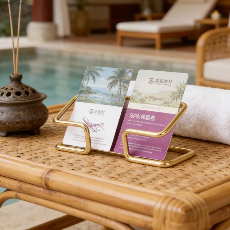 Suporte para cartão de visita de Metal oco dourado, armazenamento de mesa, presente de escritório, expositor, material d