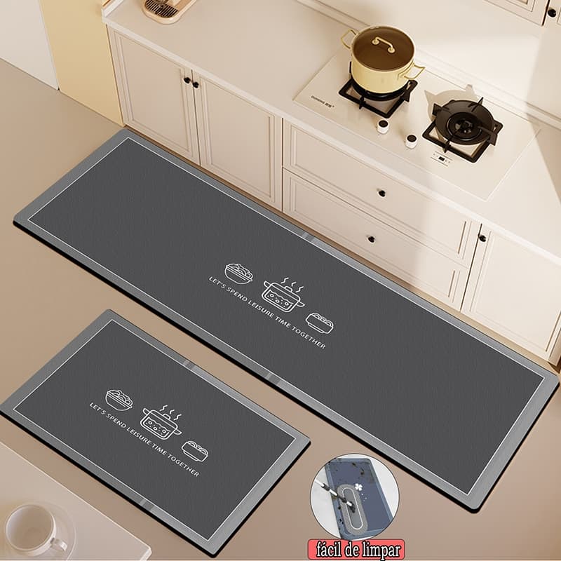 Conjunto De Tapete De Cozinha Estilo Moderno Com 2 Pacotes tamanho inclui 90cm * 34cm + 60cm