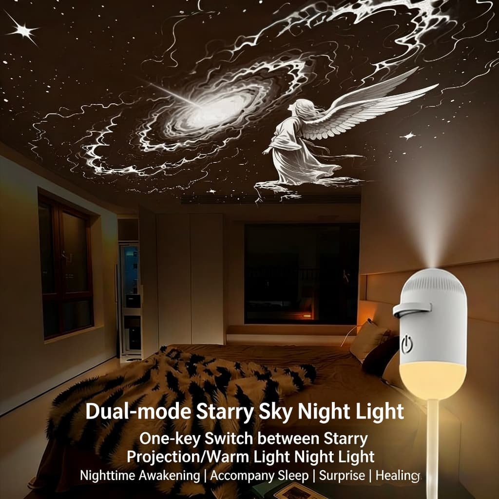 TechVibe LP002 Starry Sky Mini Galaxy Light Projetor Para Sala De Estar Quarto Decoração De Casamento Luz Noturna Dormir