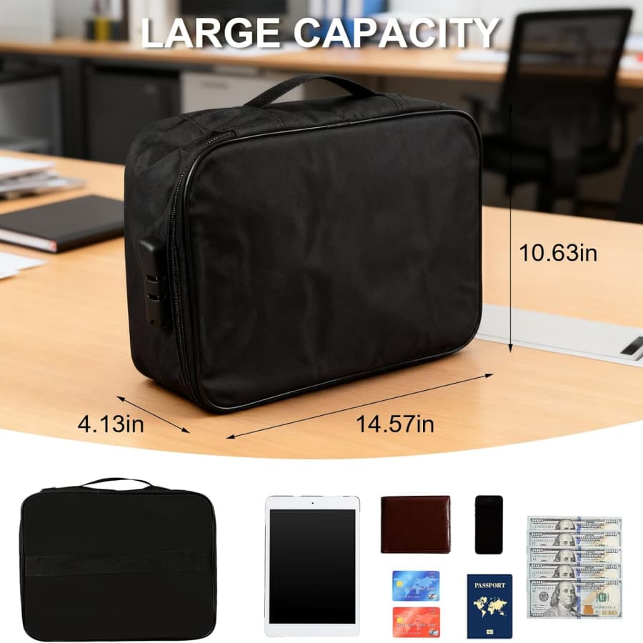 Bolsa Trancar Grande Universal Para Organizador De Documento Viagem Porta-Cartões Suporte Bolsa De Ferramentas