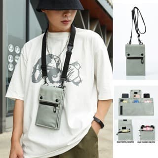 Bolsa Para Celular Masculina Pequena De Ombro Multiuso Pano De Nylon Viagem Crossbody Feminina