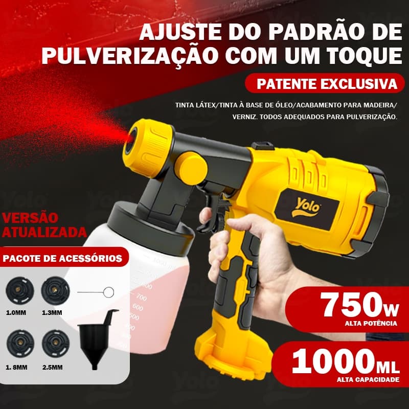 Paint 1000ML Yolo Pistola Pintura Pulverizador de Tinta 750W YL-T009