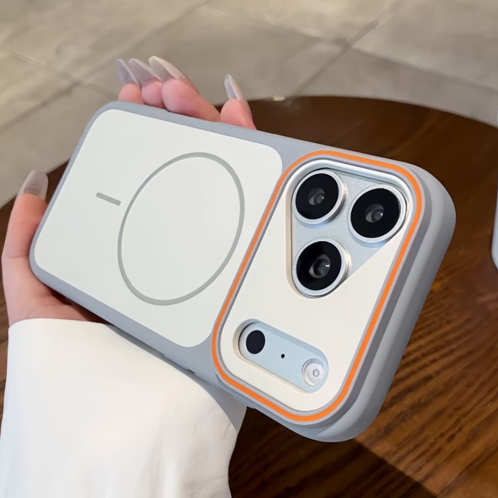 Capa De Telefone Magnética Fosca Com Bloqueio De Cores Para IPhone 17 16 15 14 Plus 13 12 11 Pro Max 17Air Completa Prot