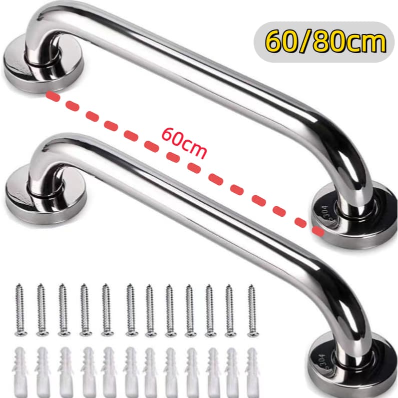 Barras de apoio de 60/80 cm para banheiro adequadas para banheiros e chuveiros sem corrimão para evitar quedas de idos