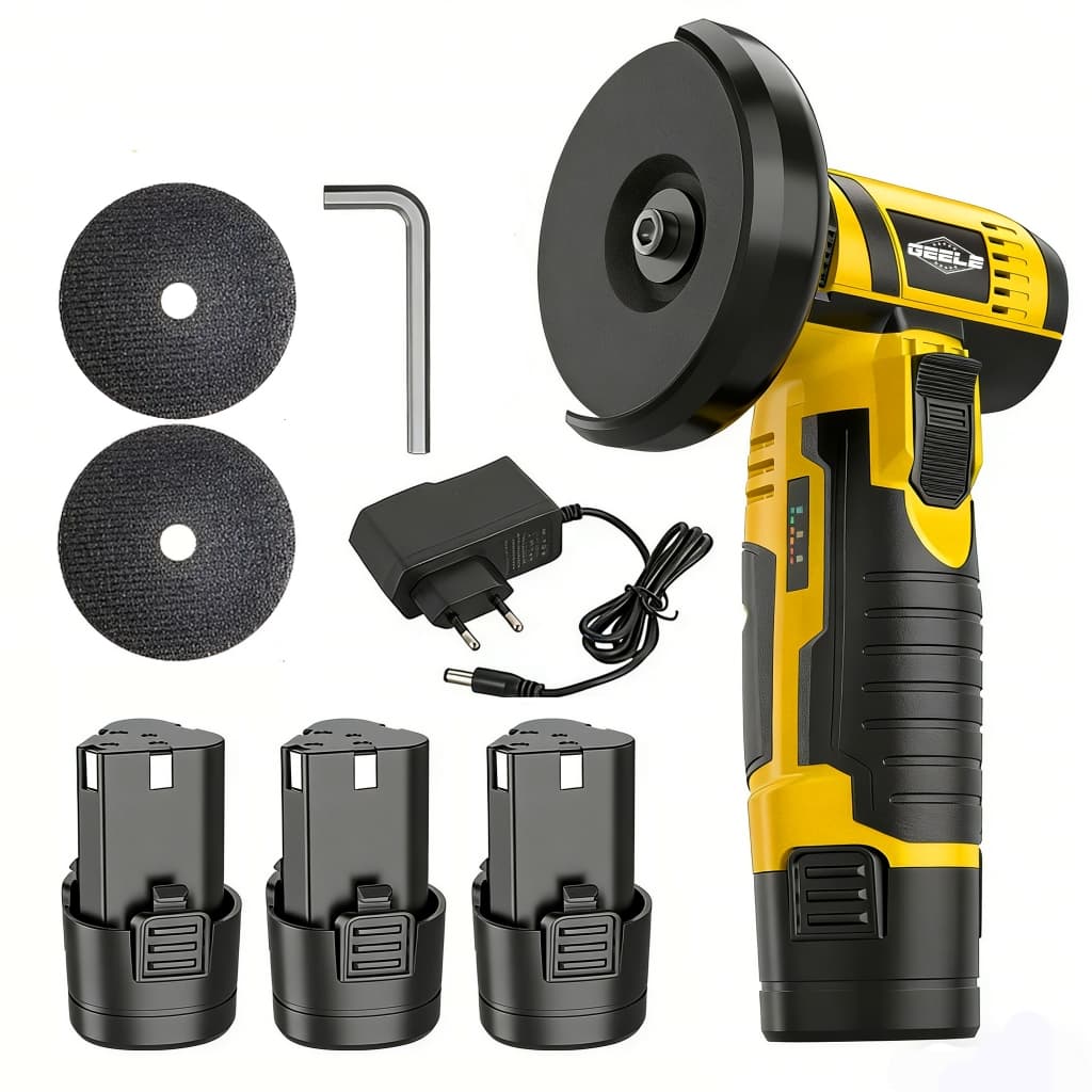 Esmerilhadeira Lixadeiras Sem Fio Portatil 12v Recarregável 76mm Mini GEELE