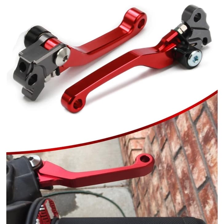 manete retrátil Honda CRF250R CR450R 2004 2005 2006 vermelho
