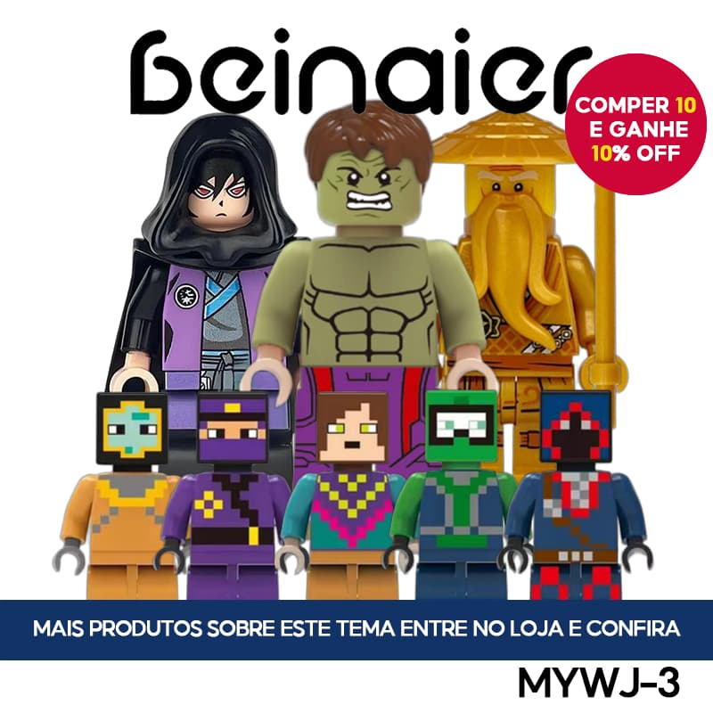 MYWJ-3 Mini boneca, brinquedos de blocos de construção de bonecas, presente de aniversário